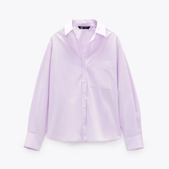 Lilac poplin shirt Clearance